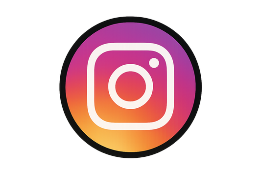 icono redondo instagram con borde negro
