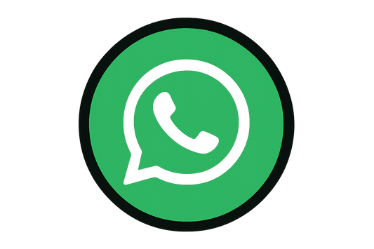 icono redondo whatsapp borde negro