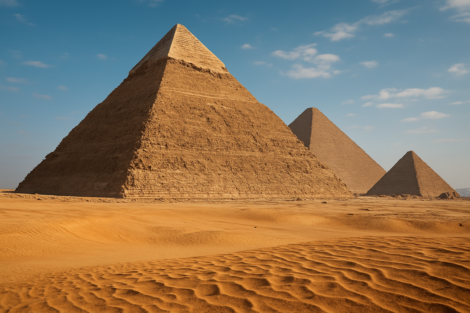 imagen hiperealista de las piramides de egipto sin letras